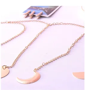 Goldene Metall Mondphase Wandbehang Foto Clip Kette Heim Deko Ästhetik Zimmer Ornament