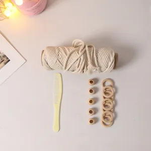 Handgemachte Gewebte Baumwollfaden Blatt Wandbehang DIY Gobelin Nordisch Stil Wanddekoration Nachttisch Ornament Für Mädchenzimmer