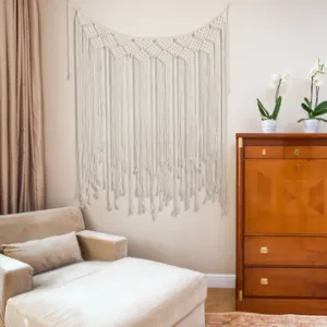 Tapiz de pared de macrame bohemio para decoracion de sala de estar fondo de boda