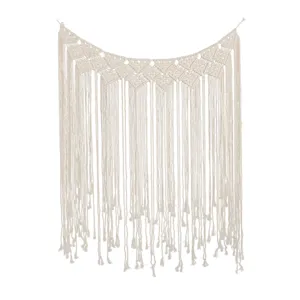 Tapiz Colgante de Pared de Macramé Tejido Bohemio Decoración del Hogar Boda Art