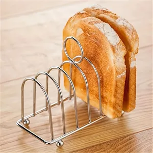 Stainless steel toast rack kitchen bread holder breakfast slice display stand bakery tool