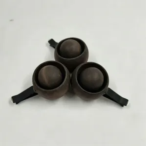 Black walnut wood car air vent diffuser, tumbler round design, essential oil aroma diffuser clip.