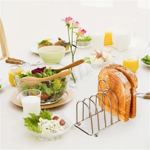Stainless steel toast rack bread holder kitchen baking tool breakfast display stand storage