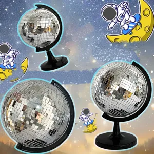 Globo de bola disco decoración de mesa esfera de vidrio espejo reflectante oficina hogar