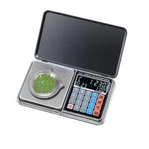 Draagbare digitale zakweegschaal met rekenmachine 0,01g hoge precisie sieraden weegtool.