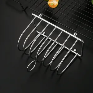 Stainless steel toast bread rack holder for air fryer kitchen baking tool storage.