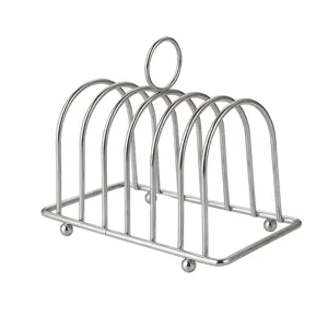 Stainless steel toast rack bread holder kitchen cutting board stand slice organizer
