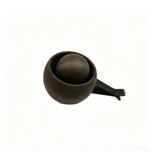 Black walnut wood car aroma diffuser, tumbler round egg essential oil diffuser vent clip.