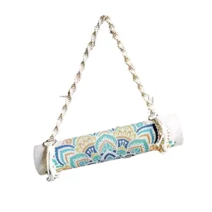 Handmade woven yoga mat strap cotton sling carrier adjustable fitness workout accessory
