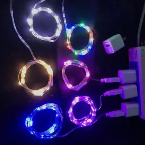 USB LED fairy string lights multicolored glowing decorative lights for Christmas party home room decor