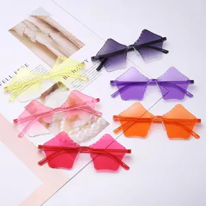 Süße Kinder Randlose Stern Sonnenbrille Mode Bonbonfarbe Pc Brille Für Jungen Mädchen Outdoor Party Dekorative Brille