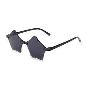 Kinder rahmenlose Fuenfeck Sonnenbrille fuer Jungen und Maedchen Mode Stern Sonnenbrillen