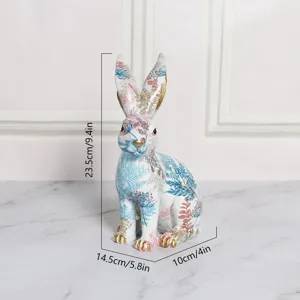 Minimalist Resin And Wooden Animal Figurine Sculpture Creative Home Office Desktop Decor Craft Ornament Gift