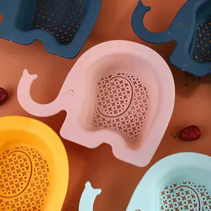 Panier de vidange éléphant en plastique multifonction pour évier, joli design, ensemble.