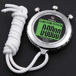 Chronomètre numérique professionnel avec cordon, minuteur étanche pour le sport et le fitness.