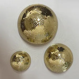 Gouden disco bal spiegel halve bollen set, reflecterende feest bruiloft stage decoratie