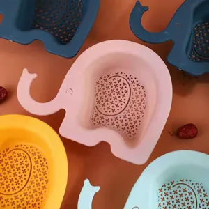 Panier d'évier éléphant en plastique multifonctionnel pour résidus de cuisine.