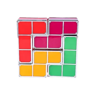 Cubo puzzle magnetico colorato giocattolo blocchi impilabili geometrici per bambini adulti