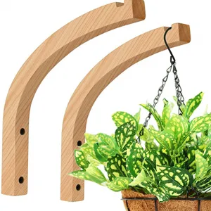 Portapiante in Legno Staffa a Muro per Cesti Spesi Fioriere Campanelli Eolici Mangiatoie per Uccelli Giardino Interno Esterno Decorazione Casa
