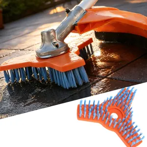 Lawn Mower Cleaning Brush PP PA Plastic Weed Trimmer Head Garden Tool Road Scrubber Replacement Accessory