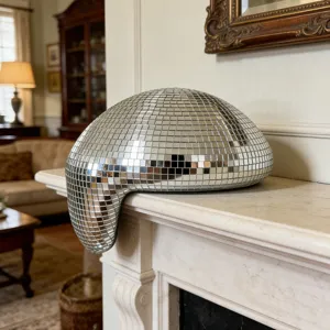 Smeltende Discolamp Spiegel Zilver Mozaïek Kunst Decoratie Creatieve Binnenhuis Cadeau