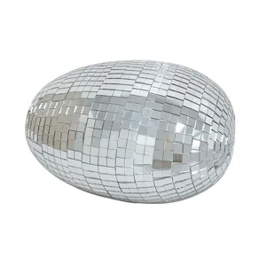 Silberner Spiegel Disco Ball Ei für Hochzeitsfeier Fotografie Dekoration Requisite