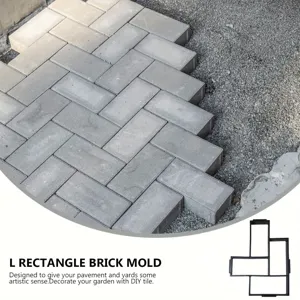 DIY betonnen bestratingsmal voor tuinpad, L-vormige steenmal voor landschapsarchitectuur.