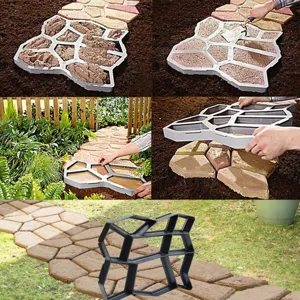 DIY beton tuin mal voor straatstenen, handmatige kunststof pad stappenteller maker.