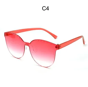 Red gradient candy color rimless sunglasses detail view C4 style fashion optics new