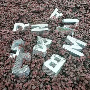 3D disco mirror letters decorative party props, silver mosaic wall decor and hanging crafts for events.