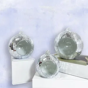Hängender Diskokugel Glas Kerzenhalter, dekorative Spiegel Mosaik Kugel für Party Deko.