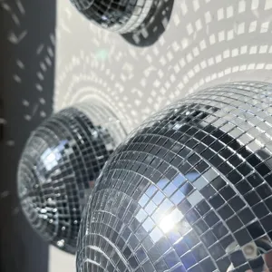 Spiegelglas Halbkugel Discokugel Wanddekoration reflektierende Party haengendes Ornament