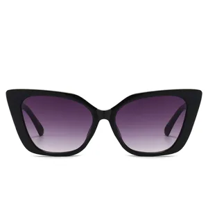 Trendige Katzenaugen Sonnenbrille Für Damen Herren Vintage Vollrand PC Rahmen AC Gläser UV400 Schutz Ozeanfarbige Gläser Mode Sonnenbrille