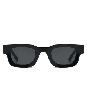 Retro dicke schwarze Sonnenbrille für Damen und Herren, stilvolle kleine Hip-Hop-Sonnenbrille.