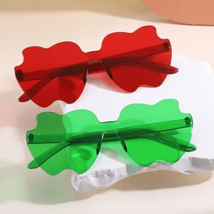 Randlose Geleefarben Einteilige Sonnenbrille Für Damen Herren Mode Welle Wolkenform Schild Sonnenbrille Party Y2K Sonnenbrille