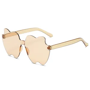 Modische rahmenlose Gelee Sonnenbrille mit einzigartiger Wolkenform fuer Party und Alltag.
