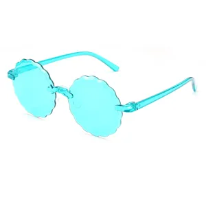 Kinder Bonbon Farbe geschwungene runde Sonnenbrille Mode stilvolle Sonnenbrille Top