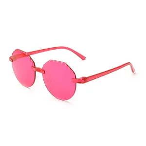 Gafas de sol transparentes sin montura color caramelo para ninos y ninas elegantes y bonitas
