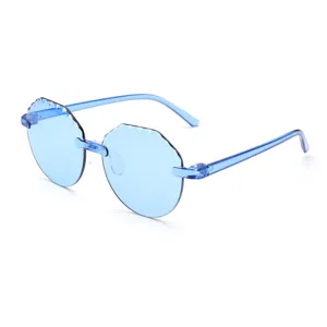 Gafas de sol transparentes para niños, gafas de moda bonitas para niños y niñas de colores dulces.