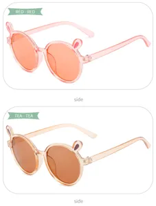 Gafas de sol de colores para niños con orejas de conejo bonitas, gafas de sol elegantes.