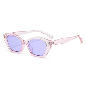 Vintage Polygon Sonnenbrille Für Herren Damen Geometrischer PC Rahmen AC Gläser UV400 Sonnenschutz Trendige Lässige Brille Mit Metallnieten
