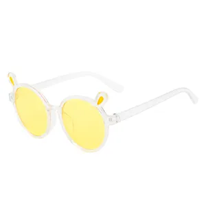 Niños lindas orejas de conejo gafas de sol color caramelo marco transparente nuevo