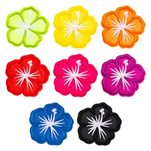 Parches de Bordado de Computadora Floral Multicolor Termoadhesivos Aplique de Ropa DIY