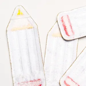 Potlood vorm geborduurde patch DIY kleding accessoires decoratieve patches naaien