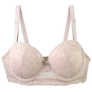 Women lace padded underwire bra push up comfortable lingerie adjustable straps daily wear