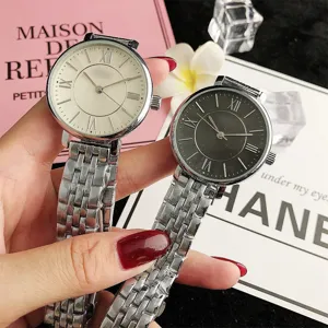Dames quartz horloge roestvrij staal band elegante casual minimalistische polshorloge