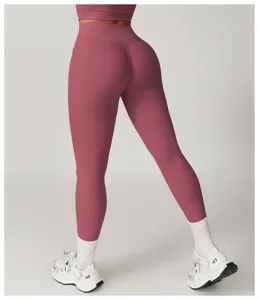 Leggings yoga vita alta push-up donna pantaloni fitness traspiranti sportivi per corsa palestra