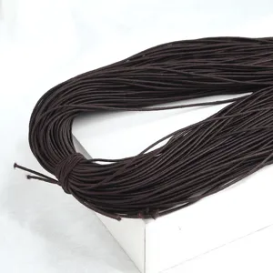 Cordón elástico marrón de 1.2mm para cuentas, hilo elástico para pulseras y manualidades.