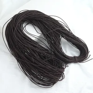 Cordón Elástico Redondo de Alta Elasticidad Café Hilo de Cuentas Cadena Elástica Para Pulsera Fabricación de Joyas DIY
