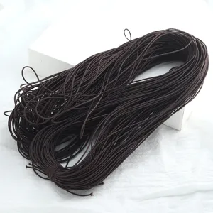 Cordón elástico marrón de alta elasticidad 1.2 mm, ideal para abalorios y creación de pulseras.